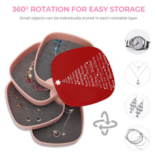 Charger l'image dans la galerie, Boîte à Bijoux Rotative Personnalisée | Tour de Rangement 4 Étages