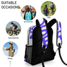 Charger l'image dans la galerie, Sac à dos grande capacité 44 x 32 x 19 cm personnalisée avec prénom motif texte