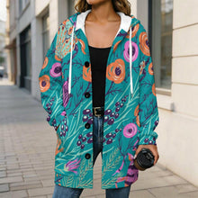 Charger l'image dans la galerie, Veste Longue à Capuche Doublée Polaire Personnalisable pour Femme