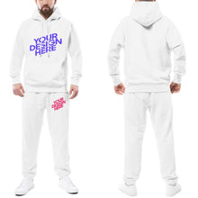 Charger l'image dans la galerie, Sweat à capuche ensemble veste et pantalon de survêtement homme personnalisé avec photo et texte