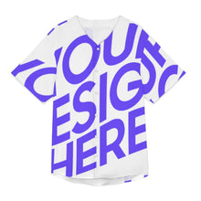 Charger l'image dans la galerie, T-shirt de baseball boutonné à manches courtes pour hommes TSYX personnalisé avec photo texte prénom (conception une image)