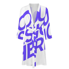 Charger l'image dans la galerie, Peignoir pour hommes LM003 adapté à la salle de bain au salon à la chambre à coucher personnalisé avec photo texte prénom (conception une image)