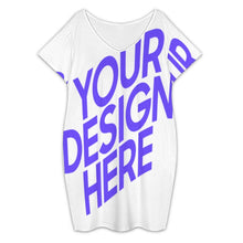 Charger l'image dans la galerie, Robe midi col V pour femme à manches courtes A96Q personnalisé avec photo texte prénom