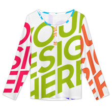 Charger l'image dans la galerie, Haut ras du cou à manches longues avec boutons BMJ pour femme personnalisée avec prénom motif texte (conception multi-images)