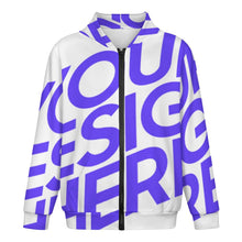 Charger l'image dans la galerie, Sweat-shirt à capuche zippé pour adolescent LM516 personnalisé avec photo texte prénom (conception une image)