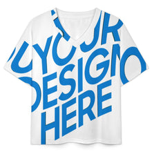 Charger l'image dans la galerie, Ensemble pyjama court pour femme à col en V B98TZ personnalisé avec photo texte prénom (conception une image)