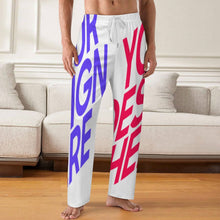 Charger l'image dans la galerie, Pantalon de pyjama ample cordon de serrage homme LM071 taille S-5XL personnalisée avec prénom motif texte (conception multi-images)