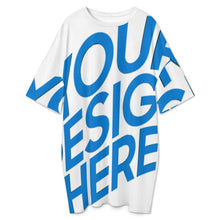 Charger l'image dans la galerie, Chemise de nuit ample grande taille en soie glacée pour femme manches courtes LM475 personnalisé avec photo texte prénom (conception une image)