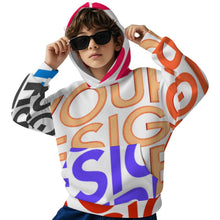 Charger l'image dans la galerie, Sweat à capuche enfant SDS127 personnalisée avec prénom motif texte (conception multi-images)