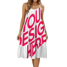 Charger l'image dans la galerie, Robe nuisette femme à fines bretelles KQ personnalisé avec photo texte prénom (conception une image)