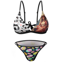 Charger l'image dans la galerie, Bikini sexy à lacets cordes ensemble 2 pièces femme BK2134 personnalisé avec photo logo motif texte (conception multi-images)