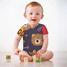 Charger l'image dans la galerie, Baby romper PLR unisexe combinaison body à manches courtes personnalisée avec prénom motif texte (conception multi-images)