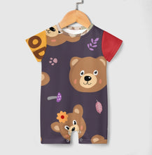 Charger l'image dans la galerie, Baby romper PLR unisexe combinaison body à manches courtes personnalisée avec prénom motif texte (conception multi-images)