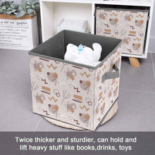 Charger l'image dans la galerie, Bacs de rangement pliables avec poignée personnalisé avec photo texte prénom (conception une image)