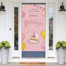 Charger l'image dans la galerie, Bannière décorative pour rideau de porte (verticale) personnalisée avec prénom motif texte