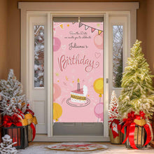 Charger l'image dans la galerie, Bannière décorative pour rideau de porte (verticale) personnalisée avec prénom motif texte