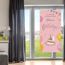 Charger l'image dans la galerie, Bannière décorative pour rideau de porte (verticale) personnalisée avec prénom motif texte