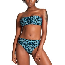 Charger l'image dans la galerie, Bikini Bandeau Sexy Femme FT0803 Haut + Bas personnalisée avec prénom motif texte (conception multi-images)