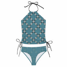 Charger l'image dans la galerie, Bikini bustier dos nu 2 pièces F145kA01 pour femme personnalisé avec photo texte prénom