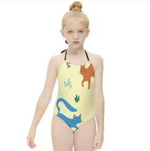 Charger l'image dans la galerie, Bikini maillot de bain une pièce fille NT017 personnalisé avec texte motif photo (conception multi-images)