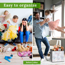 Charger l'image dans la galerie, Boîte de rangement pliable en tissu Oxford personnalisé avec photo texte prénom