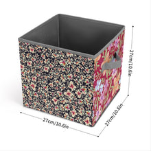 Charger l'image dans la galerie, Boîte de rangement pliable pour la maison organiseur personnalisée avec prénom motif texte (conception multi-images)