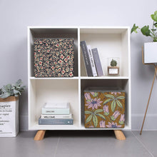 Charger l'image dans la galerie, Boîte de rangement pliable pour la maison organiseur personnalisée avec prénom motif texte (conception multi-images)