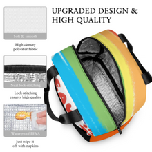 Charger l'image dans la galerie, Boîtes à bento portables imperméables, sacs à déjeuner isolés réutilisables à la mode personnalisée avec prénom motif texte (conception multi-images)