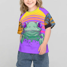 Charger l'image dans la galerie, T-shirt à manches courtes pour garçons et filles, personnalisé avec photo texte motif (conception multi-images)