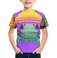 Charger l'image dans la galerie, T-shirt à manches courtes pour garçons et filles, personnalisé avec photo texte motif (conception multi-images)