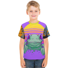 Charger l'image dans la galerie, T-shirt à manches courtes pour garçons et filles, personnalisé avec photo texte motif (conception multi-images)