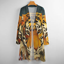 Charger l'image dans la galerie, Cardigan Gilet mi-long Femme Chic NZ060 personnalisé avec photo logo motif texte (impression des multi-images)