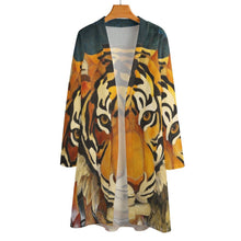 Charger l'image dans la galerie, Cardigan Gilet mi-long Femme Chic NZ060 personnalisé avec photo logo motif texte (impression des multi-images)