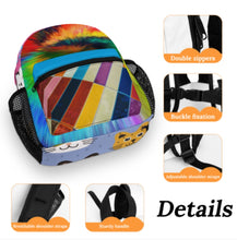 Charger l'image dans la galerie, Cartable enfant entièrement imprimé sac à dos d'école personnalisée avec prénom motif texte (conception multi-images)