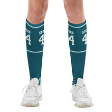 Charger l'image dans la galerie, Chaussettes longues de sport pour femmes / hommes avec impression all-over personnalisée avec photo motif texte