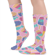 Charger l'image dans la galerie, Chaussettes longues et épaisses bas pour femmes et hommes personnalisées avec photos texte photo (conception multi-images)