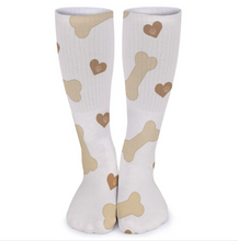 Charger l'image dans la galerie, Chaussettes longues respirantes pour femmes / hommes personnalisé avec logo texte photo (conception multi-images)