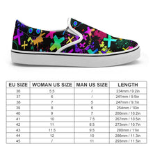 Charger l'image dans la galerie, Chaussures en toile unisexes basses style voile personnalisé avec photo texte prénom