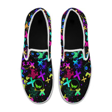 Charger l'image dans la galerie, Chaussures en toile unisexes basses style voile personnalisé avec photo texte prénom