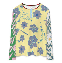 Charger l'image dans la galerie, Chemise Henry pour homme A37L col rond manches longues patte de boutonnage personnalisée avec prénom motif texte (conception multi-images)