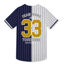 Charger l'image dans la galerie, Chemise de baseball boutonnée classique pour hommes GEJ hip hop softball t-shirt à manches courtes personnalisé avec photo texte prénom (conception une image)