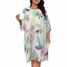 Charger l'image dans la galerie, Chemise de nuit ample grande taille pour femme pyjama à manches courtes LM475 personnalisé avec photo texte prénom (conception une image)