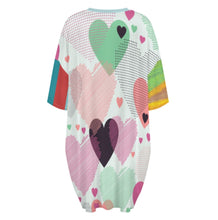 Charger l'image dans la galerie, Chemise de nuit pyjama ample grande taille en soie glacée pour femme LM475 personnalisée avec prénom motif texte (conception multi-images)