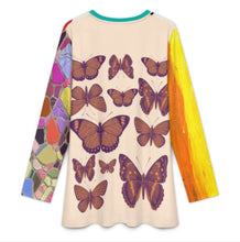 Charger l'image dans la galerie, Chemise musulmane à manches longues et col rond pour femme A98L personnalisée avec prénom motif texte (conception multi-images)