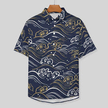 Charger l'image dans la galerie, Chemise à manches courtes en lin pour homme avec poche B339 personnalisée avec images photo texte (conception une image)