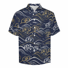 Charger l'image dans la galerie, Chemise à manches courtes en lin pour homme avec poche B339 personnalisée avec images photo texte (conception une image)