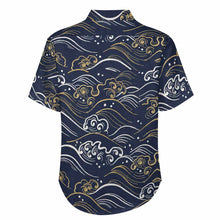 Charger l'image dans la galerie, Chemise à manches courtes en lin pour homme avec poche B339 personnalisée avec images photo texte (conception une image)