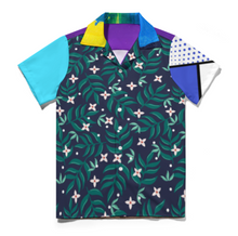 Charger l'image dans la galerie, Chemise à manches courtes pour homme AY006 avec col cubain personnalisée avec prénom motif texte (conception multi-images)