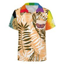 Charger l'image dans la galerie, Chemise boutonnée à manches courtes pour garçons de 2 à 16 ans personnalisée avec prénom motif texte (conception multi-images)