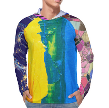 Charger l'image dans la galerie, Chemise de protection UV pour hommes à manches longues chemise de protection solaire à séchage rapide avec chapeau de soleil NZ145 personnalisé avec texte de motif photo (conception multi-images)